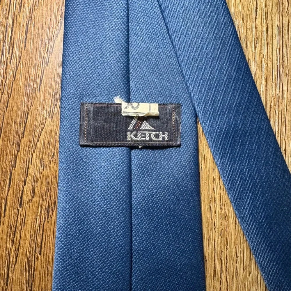 Ketch Mens‎ Necktie Solid Blue Classic Formal Business Tie
